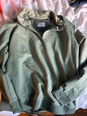 Pino Porte Men’s Teal Half-Zip Sweater